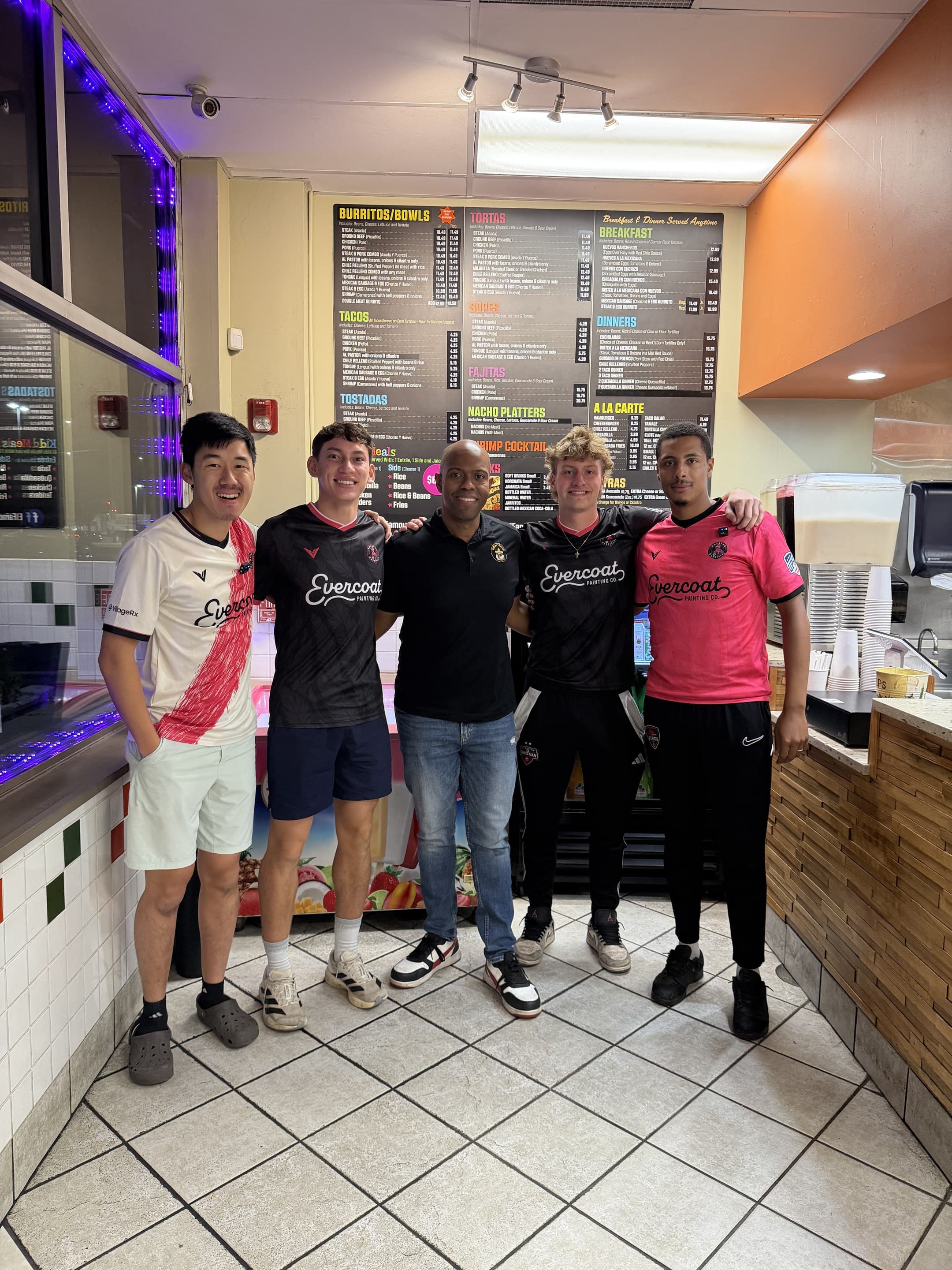 The team with a local business partner